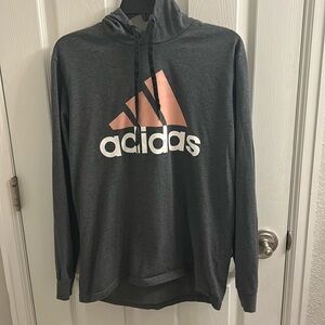 Adidas lightweight hoodie pink logo